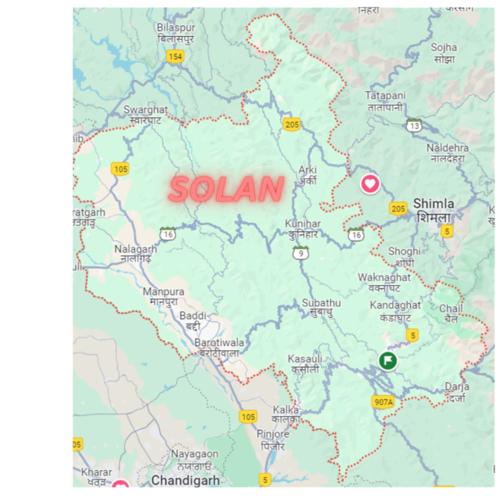 Solan to Nalagarh HRTC Bus Time Table: A Complete Guide for 2025 6 SOLAN_MAP_HRTCHuB