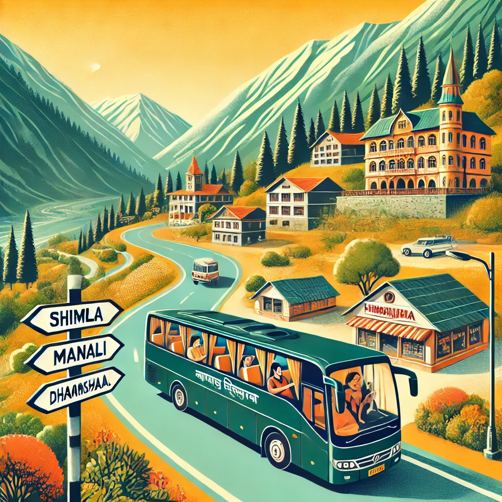 Himachal tourism bus booking By HRTCHuB